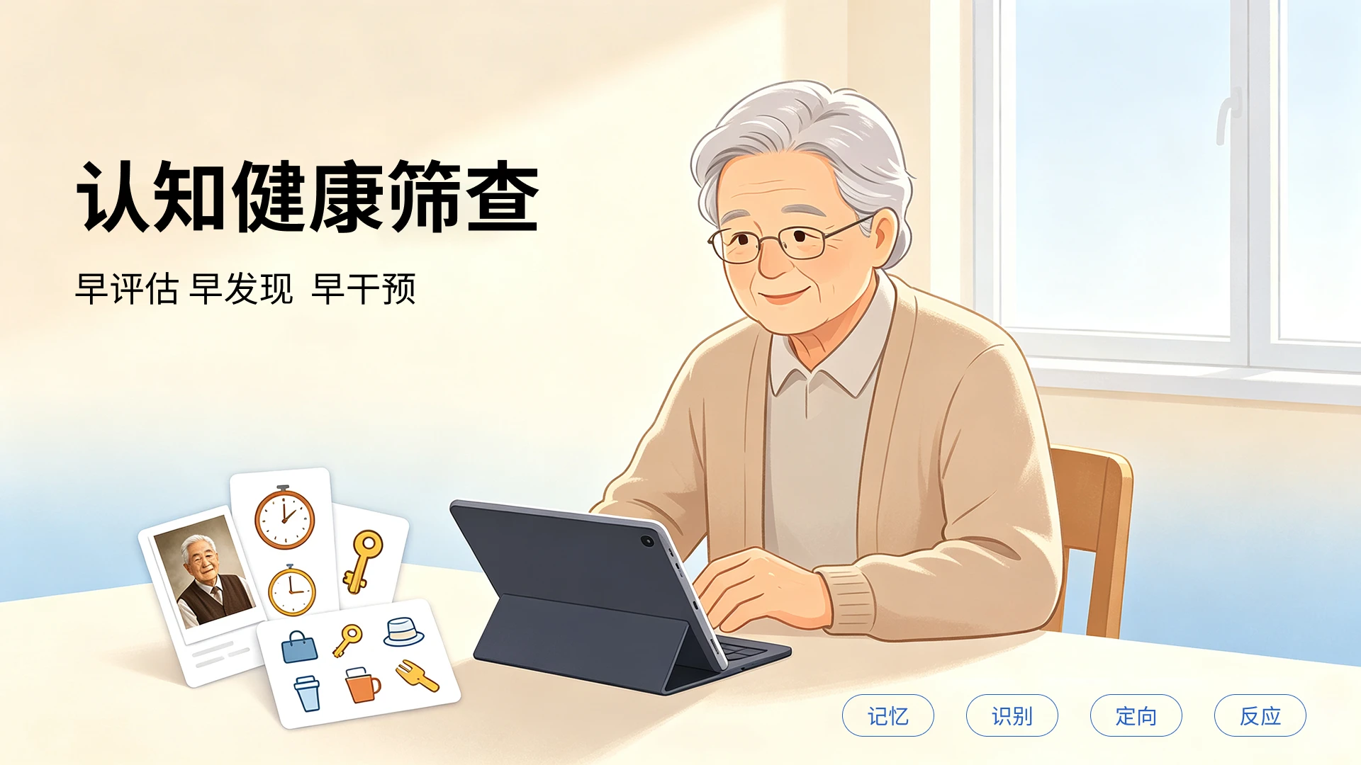 老年人使用系统进行认知训练